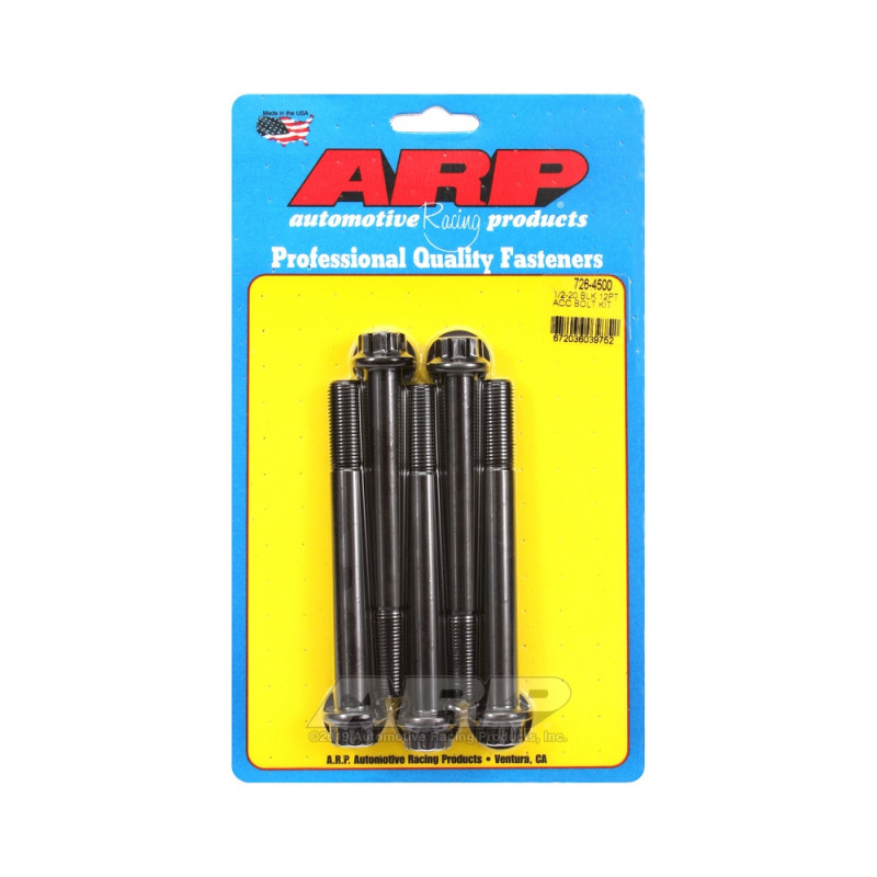 Set de șuruburi și piulițe universale ARP 1/2-20 – Black Oxyde, 12 capete x 5 - ARP-726-4500 - 726-4500 - 3666618199276